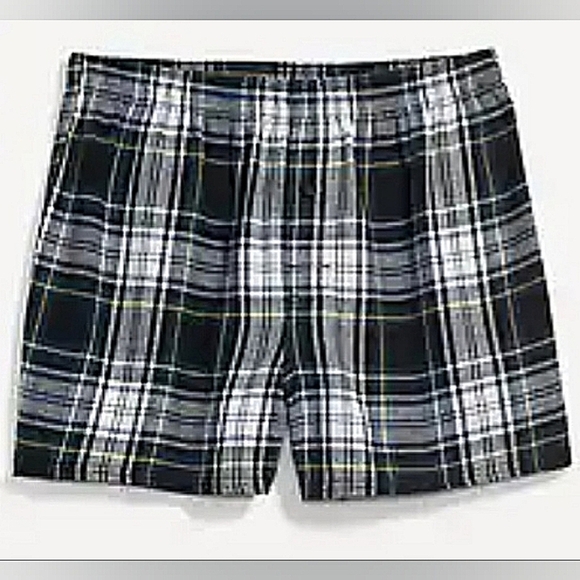 Old Navy Mens XXXXL Flannel Pajama Shorts Boxers Green Tartan Plaid Blue PJs NWT - Picture 1 of 1